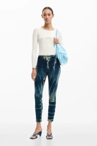 Tie-Dye Denim Pants