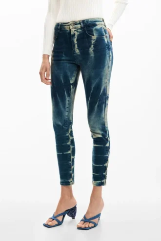 Tie-Dye Denim Pants