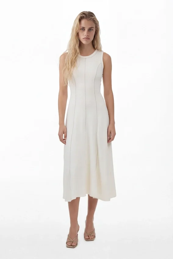 Topstitched Dress Topstitched Dress