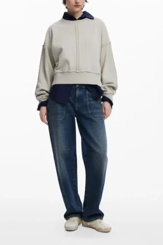 Topstitched Sweatshirt