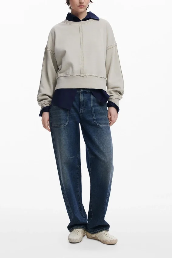 Topstitched Sweatshirt Topstitched Sweatshirt
