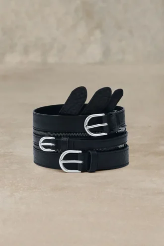 Triple Leather Studio Sash Belt