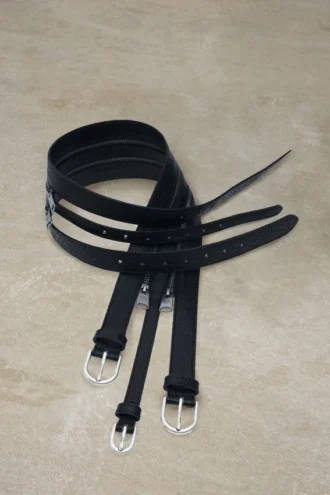 Triple Leather Studio Sash Belt