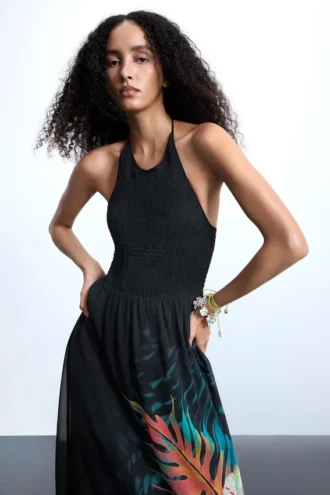 Tropical Halter Dress
