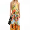 Tropical Halter Neck Maxi Dress Tropical Halter Neck Maxi Dress