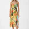 Tropical Wrap Midi Dress Tropical Wrap Midi Dress