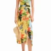 Tropical Wrap Midi Dress Tropical Wrap Midi Dress