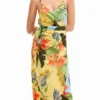 Tropical Wrap Midi Dress Tropical Wrap Midi Dress