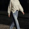 Two-Material Denim Trousers Two-Material Denim Trousers