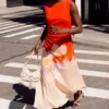 Two-Tone Floral Dress Two-Tone Floral Dress