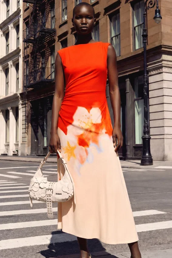 Two-Tone Floral Dress Two-Tone Floral Dress