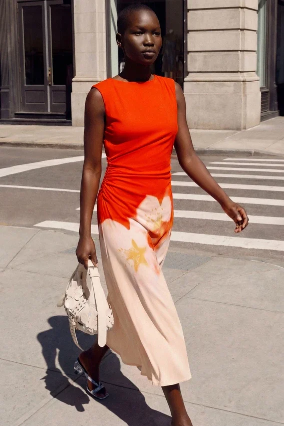 Two-Tone Floral Dress Two-Tone Floral Dress