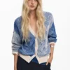 Two-Tone Knit Cardigan Two-Tone Knit Cardigan