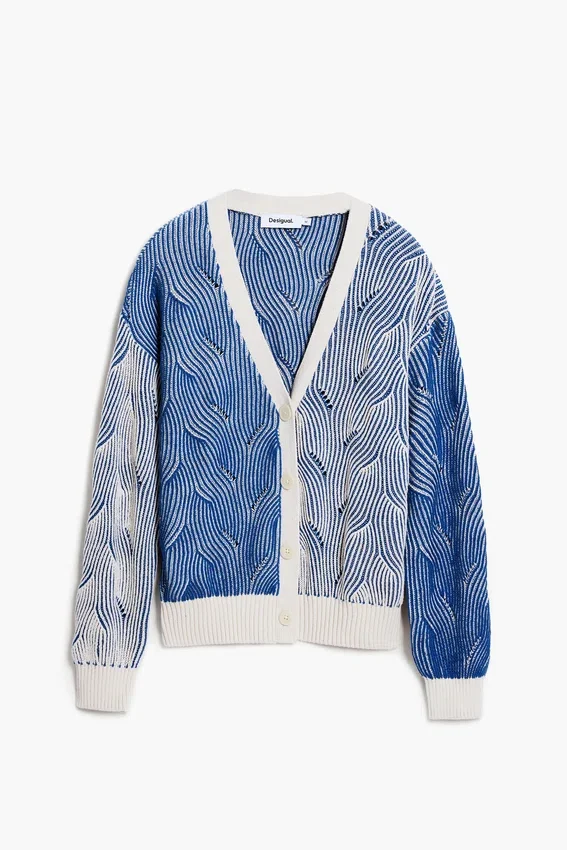 Two-Tone Knit Cardigan Two-Tone Knit Cardigan