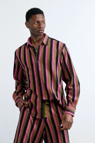 Two-Tone Striped Shirt
