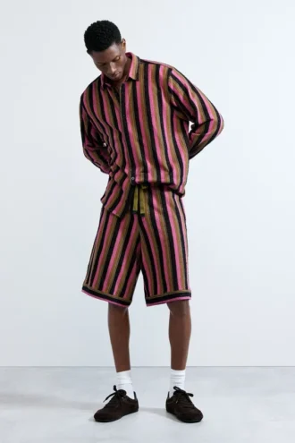 Two-Tone Striped Shirt