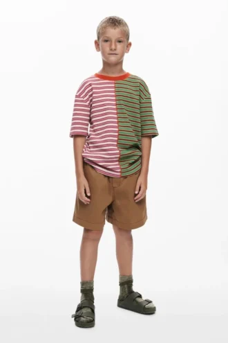 Two-Tone Striped T-Shirt