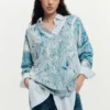V-Neck Sweater with Abstract Print V-Neck Sweater with Abstract Print
