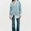 V-Neck Sweater with Abstract Print V-Neck Sweater with Abstract Print