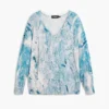V-Neck Sweater with Abstract Print V-Neck Sweater with Abstract Print