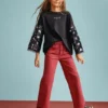 Washed-Effect Denim Trousers Washed-Effect Denim Trousers