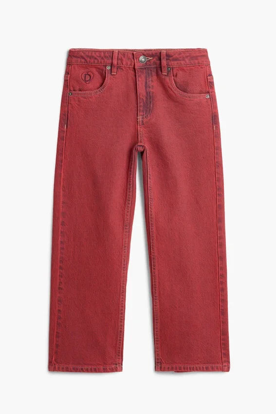 Washed-Effect Denim Trousers Washed-Effect Denim Trousers