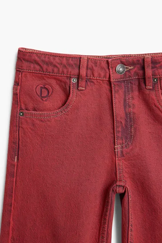Washed-Effect Denim Trousers Washed-Effect Denim Trousers