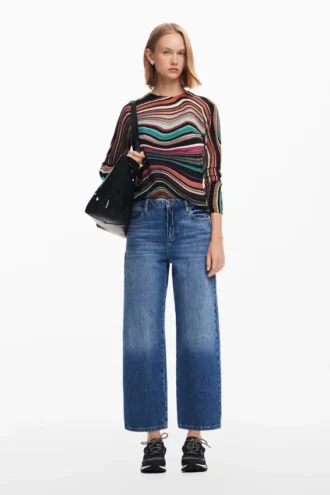 Wavy Striped Sweater