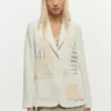 White Patchwork Blazer White Patchwork Blazer