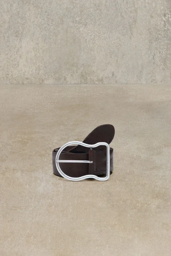 Wide Leather Buckle Belt Wide Leather Buckle Belt