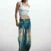 Wide Leg Splatter Jeans