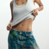 Wide Leg Splatter Jeans