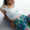 Wide Leg Splatter Jeans