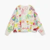 Wide-Sleeve Lettering Sweatshirt