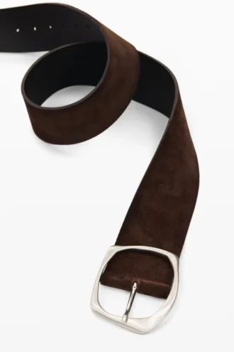 Wide Suede Leather Belt