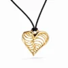 Zalio Cord Gold-Plated Heart Pendant
