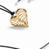 Zalio Cord Gold-Plated Heart Pendant
