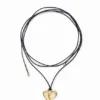 Zalio Cord Gold-Plated Heart Pendant