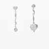 Zalio Gold-Plated Asymmetric Earrings Zalio Gold-Plated Asymmetric Earrings