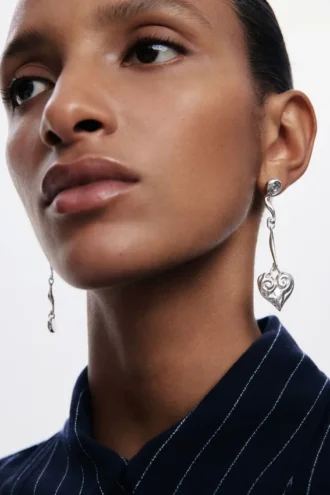 Zalio Gold-Plated Asymmetric Earrings
