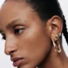 Zalio Gold-Plated Crystal Earrings