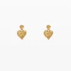 Zalio Gold-Plated Heart Earrings