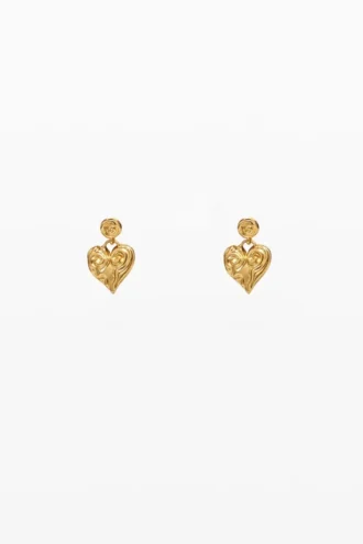 Zalio Gold-Plated Heart Earrings Zalio Gold-Plated Heart Earrings