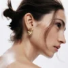 Zalio Gold-Plated Heart Earrings