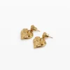 Zalio Gold-Plated Heart Earrings