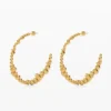 Zalio Gold-Plated Heart Hoop Earrings