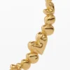Zalio Gold-Plated Heart Hoop Earrings