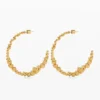 Zalio Gold-Plated Heart Hoop Earrings