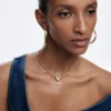 Zalio Gold-Plated Heart Hoop Earrings