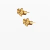 Zalio Gold-Plated Heart Stud Earrings Zalio Gold-Plated Heart Stud Earrings